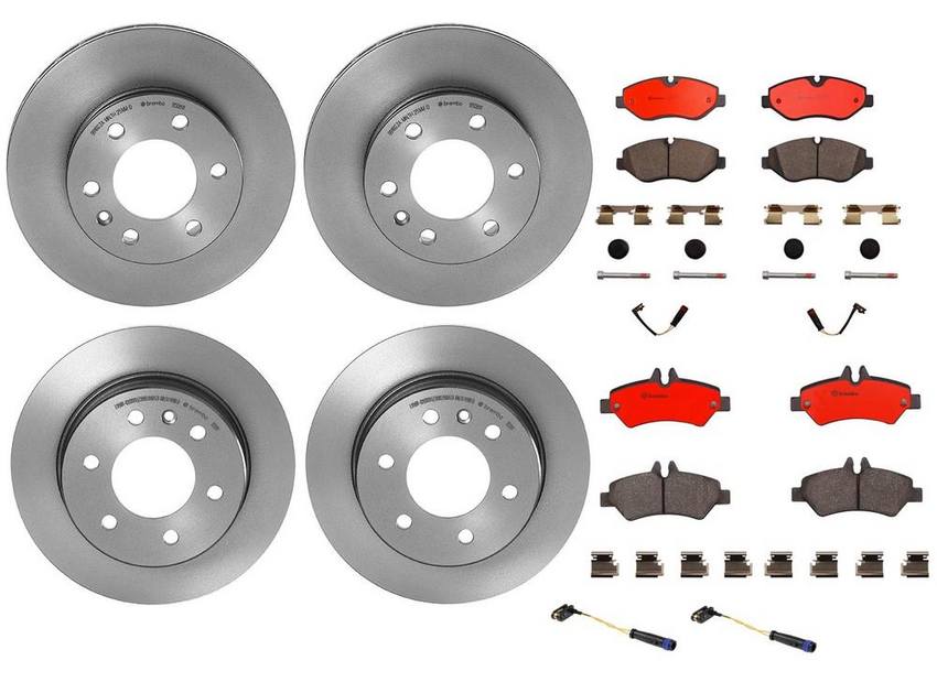 Mercedes Sprinter Brakes Kit - Pads & Rotors Front and Rear (300mm/298mm) (Ceramic) 9064210012 - Brembo 1631240KIT